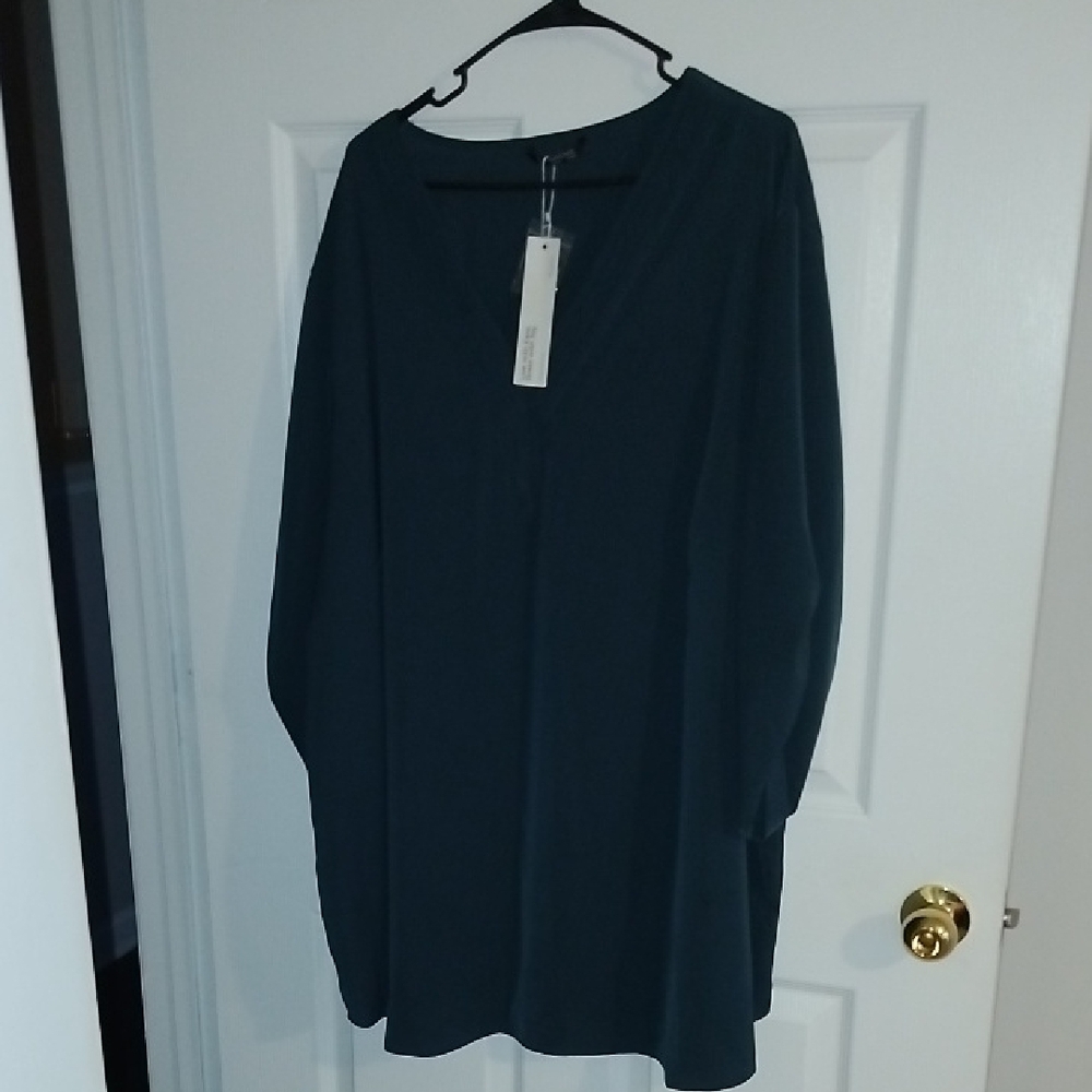 Dark Green V-Neck Tunic
